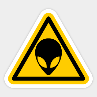 Alien Road Sign Sticker